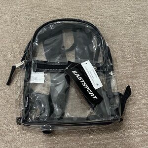 NWT Eastsport Clear Backpack with Black Trim